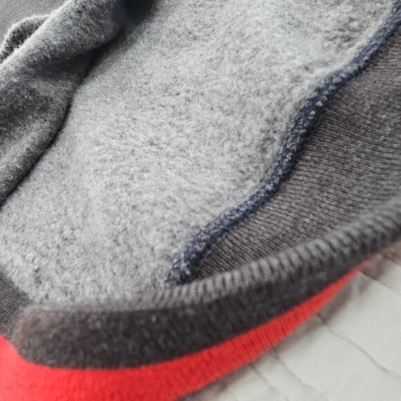 NWT Stitches Atlanta Braves MLB Men's X-Large V-Neck Hooded Grey Sweatshirt NEW - Picture 16 of 16